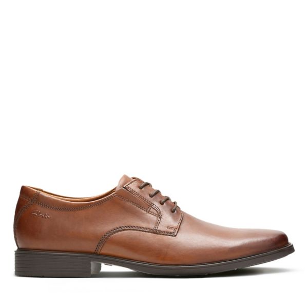 Clarks Mens Tilden Plain Wide Fit Shoes Dark Brown | CA-5890632